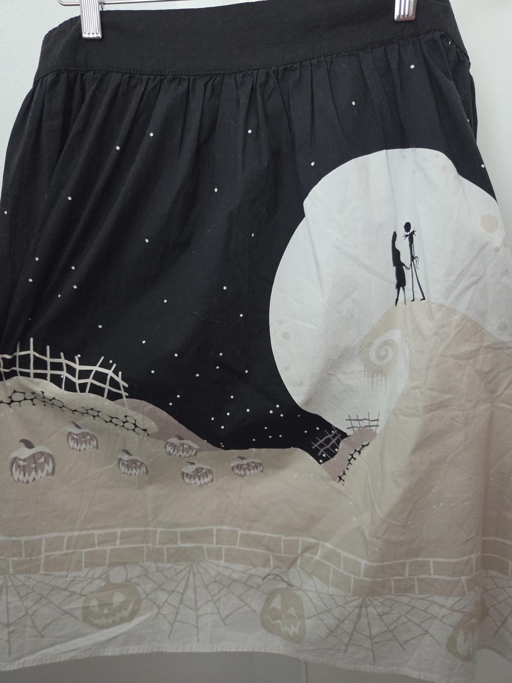 Nightmare Before Christmas Black Cotton Skirt Womens Large